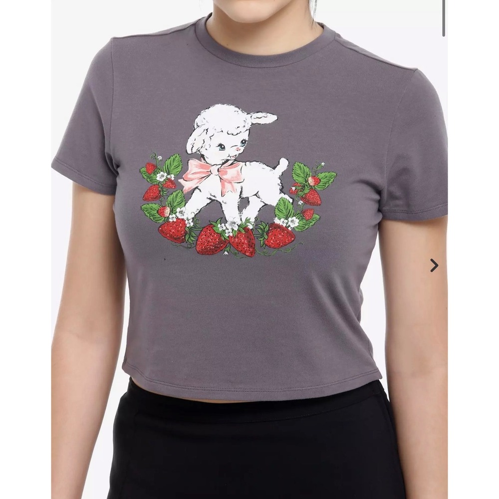 Hot Topic x Sweet Society Strawberry Lamb‎ Girls Baby T-Shirt